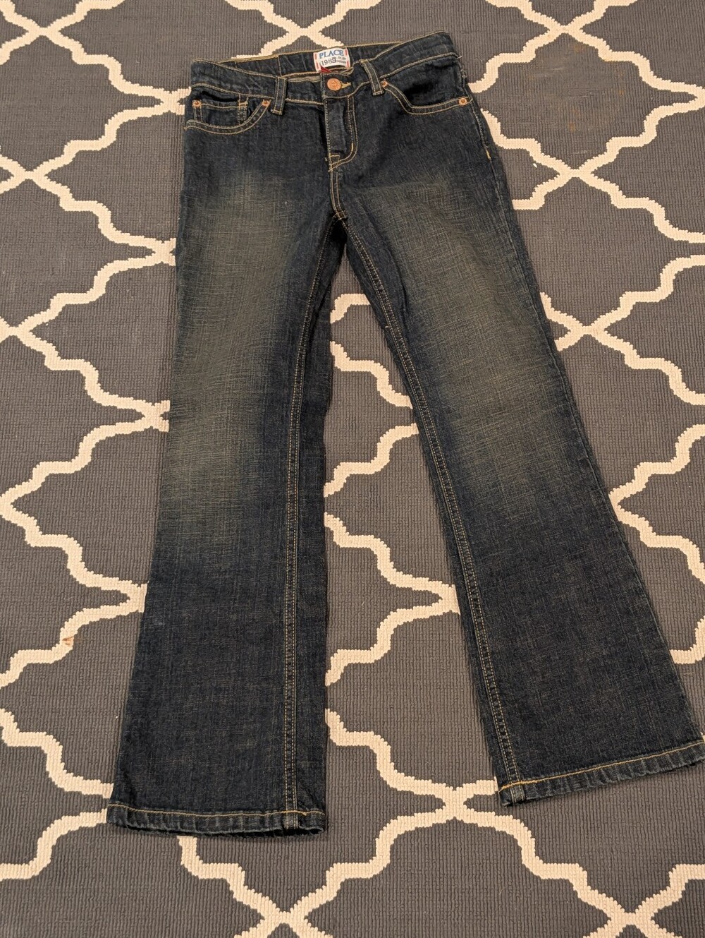 Place Girls Boot Cut Jeans Size 10 Y2K Dark Wash Denim NWT Streetwear